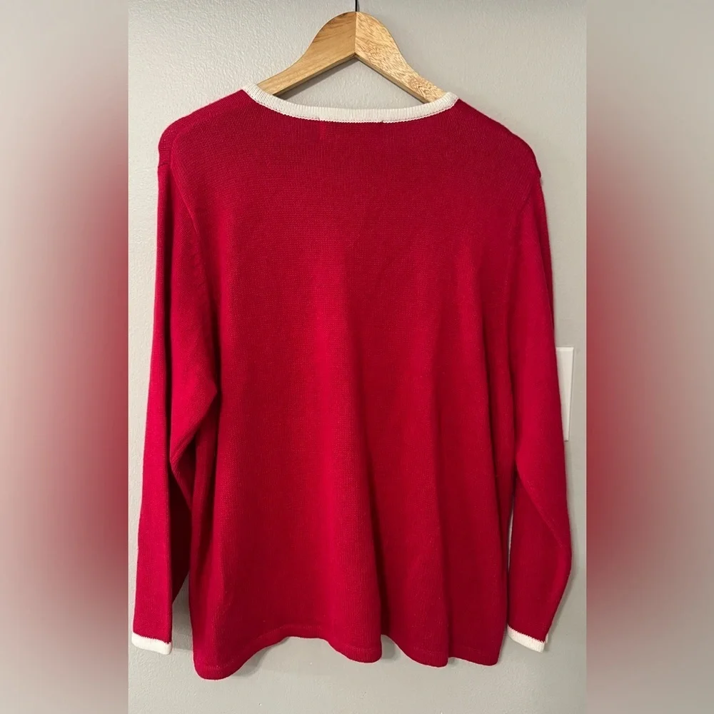 Vintage Tiara International Christmas Collection Stocking Cardigan Sweater XL - Picture 3 of 9